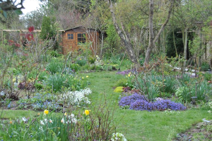 Jardin privé d'André Ève. La fameuse cabane a été remise à neuf. ©Malorie Hicorne