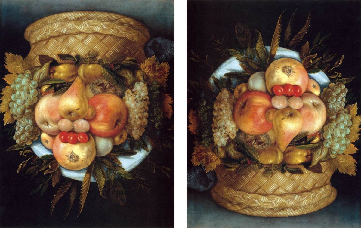 Giuseppe_Arcimboldo_-_Reversible_Head_with_Basket_of_Fruit_-_WGA00843-Edit "L'Ortolano", Arcimboldo