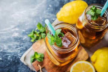 thé glacé aromatisé