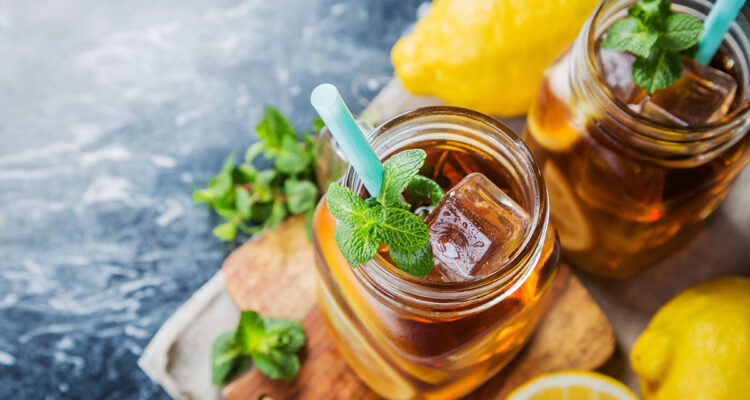 thé glacé aromatisé