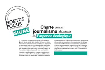 Charte pour un journalisme à la hauteur de l'urgence écologique