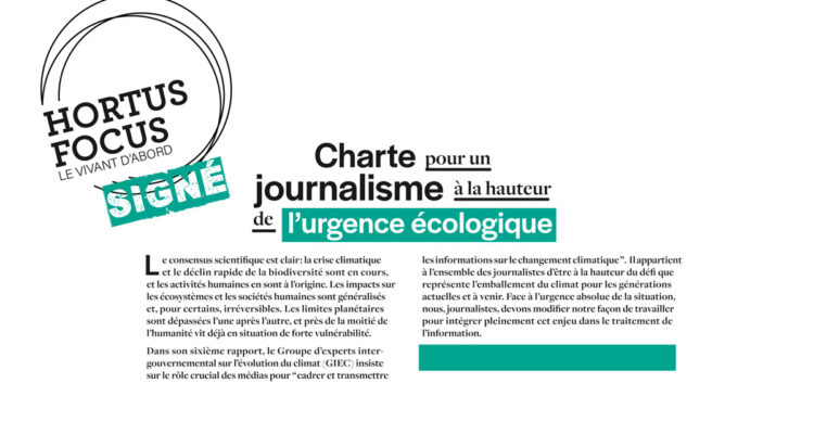 Charte pour un journalisme à la hauteur de l'urgence écologique