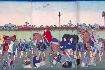 Edo - Cortège solennel des seigneurs lors du nouvel an