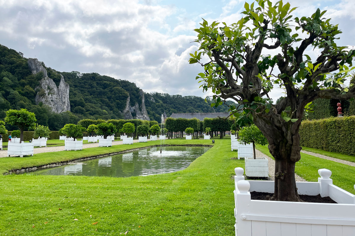 Jardin de Freÿr, parterre d'agrumes ©Valérie Collet