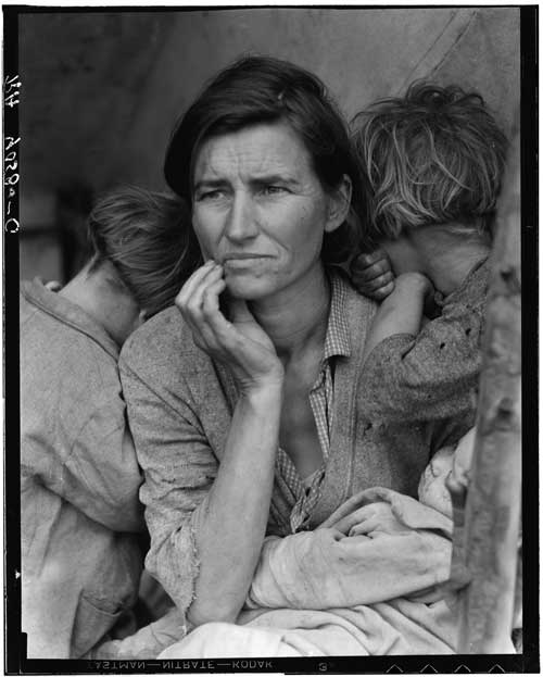 8.-Dorothea-Lange Dorothea Lange, Migrant Mother, 1936. © Library of Congress Prints and Photographs Division Washington, D.C. USA • Migrations et Climat